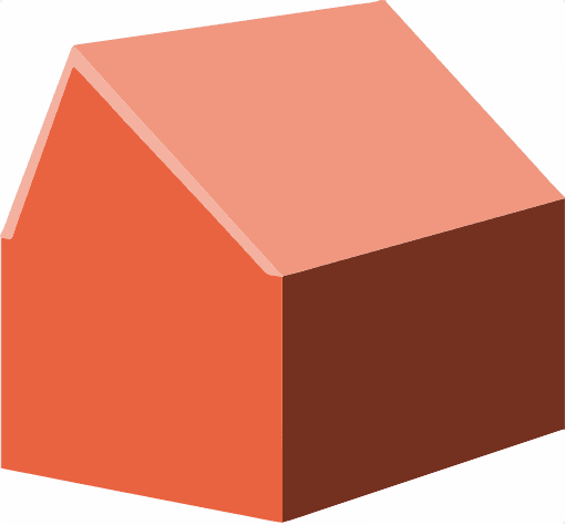 Asymmetrisch zadeldak illustratie - Optistaal